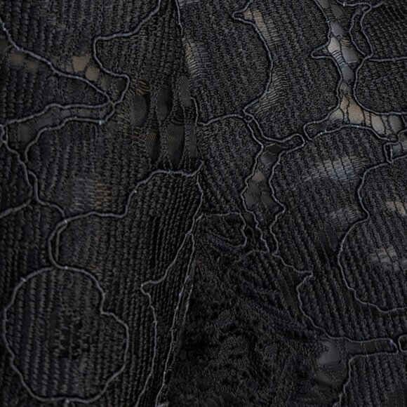 Sandra Angelozzi floral lace 3/4 sleeve semi sheer blouse - Picture 2 of 7